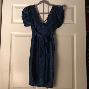 Printed blue and green dress